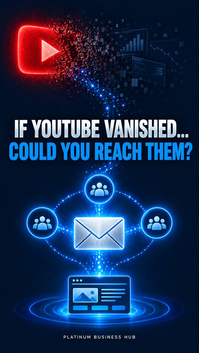 fordw's tweet photo. If YouTube Disappeared Tomorrow? Do you own your YouTube audience? https://t.co/GSwLfMa9UV via @YouTube https://t.co/vfSSYsydEn