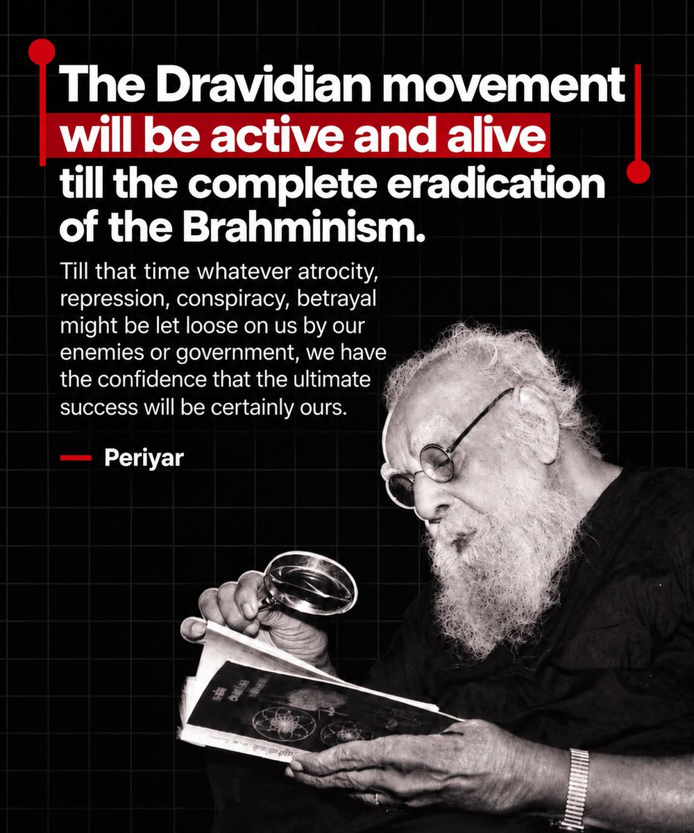 VigneshAnand_Vm's tweet photo. Old man still on strike against Brahminism - 148 * (Not out)

Hail Periyar 🫶 https://t.co/RO8o3dAQS9