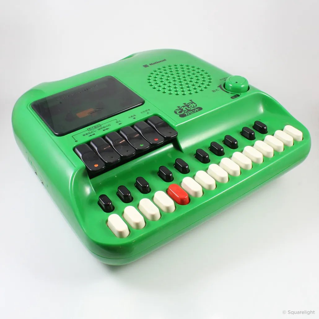 ComputerLove_'s tweet photo. National Panasonic Cassette Player with Mini-Organ (1977) https://t.co/bZl73fS00s
