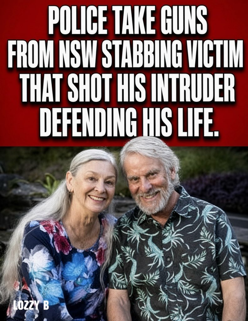 TruthFairy131's tweet photo. In June 2026, 75 year old Keith Blessing & his 72-year-old wife, Di, were critically injured during a horrific  home invasion at their Torrington, NSW  property by a Violent knife wielding home invader. 

Keith was repeatedly stabbed & suffered severe abdomen wounds, Keith managed to retrieve his fully licensed legal firearm & shot the violent intruder as he attempted to re-enter their home again & finish the couple off.

NSW Premier Chris Minns initially called Keith a ‘hero’.

Local NSW Police commanders praised the couple's bravery under life-threatening circumstances & extreme duress. 

Police are now punishing the victim for literally defending his life. 

Self preservation & fighting for your survival is NORMAL.

What is NOT normal is a Government expecting you to get stabbed to death, sacrifice yourself, lay down & die & not defend your life & the lives of your family under threat.

We need to reignite the Self Defence debate & Castle Law.

The Government allows crime & violence to spiral out of control, removes our means of self defence then punishes those that refuse to be murdered by criminals that the Government allows to roam our streets.

This is abuse.

They won’t even allow women to carry pepper spray.

Enough is enough.