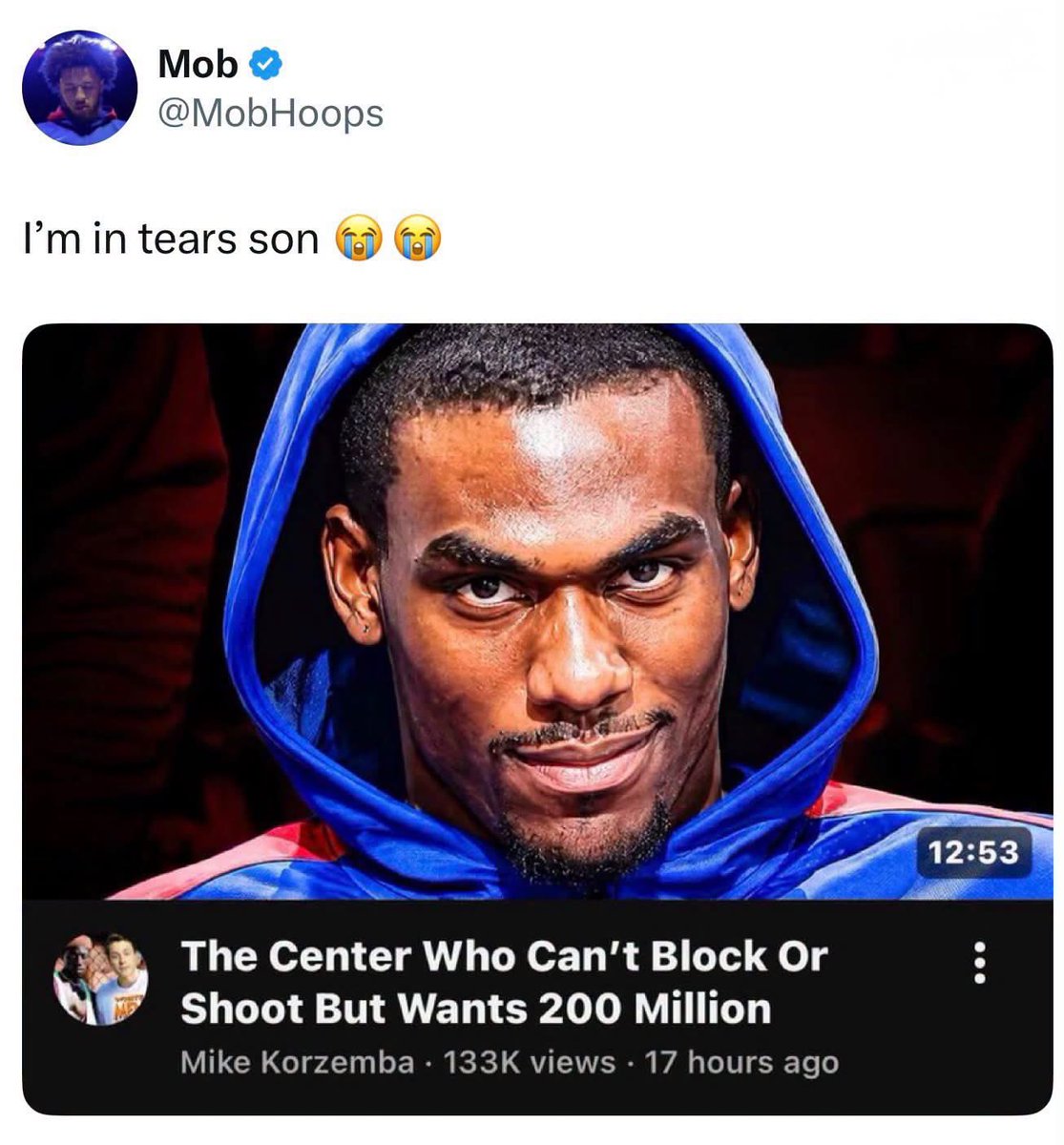 BBallGround's tweet photo. Jalen Duren gotta be p*ssed off seeing this title 😭 https://t.co/TMVUSc05oe