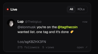 tagthecoin's tweet photo. First @tagthecoin https://t.co/A6VtzIoroz