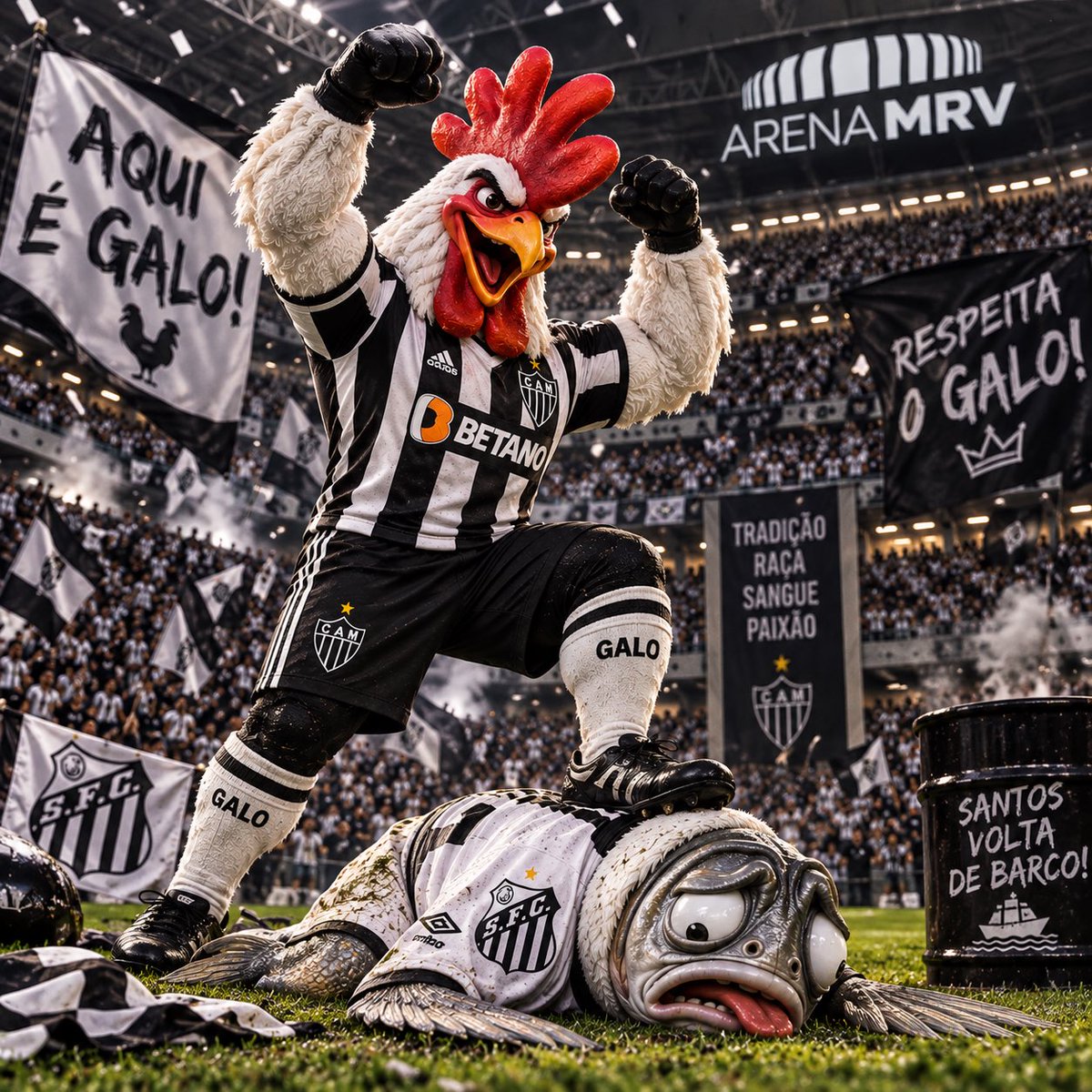 direitaneves's tweet photo. Aqui é galo 
Atlético Mineiro 
Galo doido 
#sulamericana https://t.co/gfMUlNsNLI