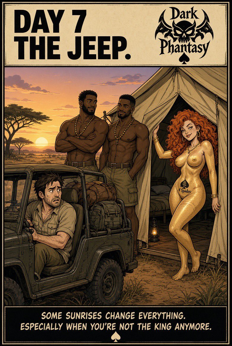 DarkPhantasyX's tweet photo. The jeep was packed.
The seat next to him stayed empty.
♠️
#Interracial #PAWG #Ginger #Redhead #Cuckold #QoS #QueenOfSpades #BNWO #DarkPhantasy #Comic https://t.co/v598ZJBYU3