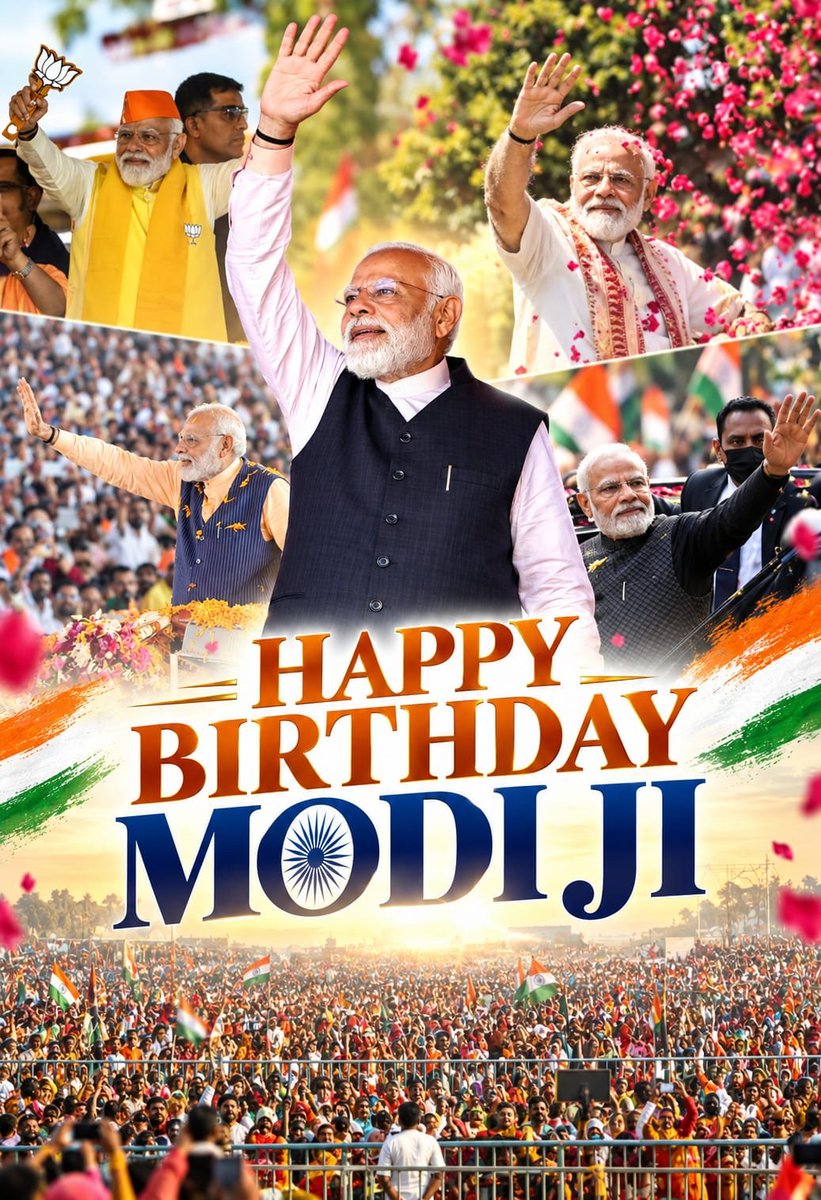 ModiTheGuardian's tweet photo. पीएम @narendramodi जी को जन्मदिन की हार्दिक शुभकामनाएं।

#HappyBdayPMModi https://t.co/mvM3o8LGRs