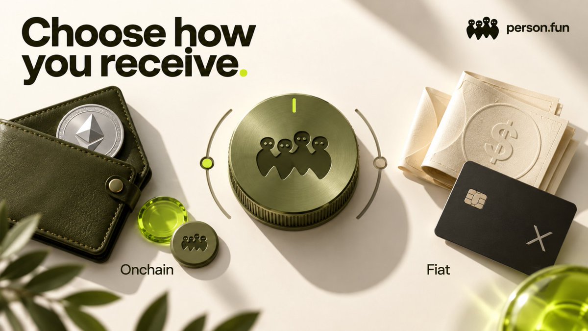 persondotfun's tweet photo. Making crypto earnings easier to receive should also leave room for people who want to keep them onchain.

UsePaid’s documented recipient payout is in dollars through X Money.

On https://t.co/4CJ8Y6RVQG, a direct wallet claim delivers the pool’s quote asset. ETH-denominated fees can be claimed in ETH. Supported stock-token fees can be claimed in that stock token.

That lets the person receive their earnings without first converting them into dollars through a payout operator.

At the same time, we’re working on automated X Money delivery and evaluating additional crypto-to-fiat routes for people who would rather receive familiar money in a familiar account.

Both needs deserve a place in the product.

A creator new to crypto may want fiat delivery. Another person may already use a wallet and want the asset their fees were earned in.

Our direction is to make receiving easier while preserving that choice.