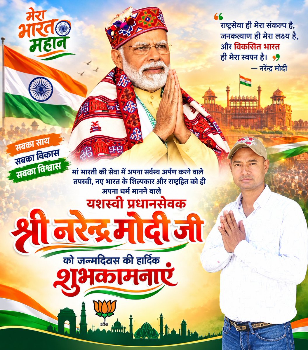 surender977's tweet photo. युगपुरुष, विश्व के लोकप्रिय जननेता, यशस्वी प्रधानमंत्री श्री @narendramodi  जी को जन्मदिवस की हार्दिक शुभकामनाएं!

#HappyBdayPMModi https://t.co/MTmPvH1LaU