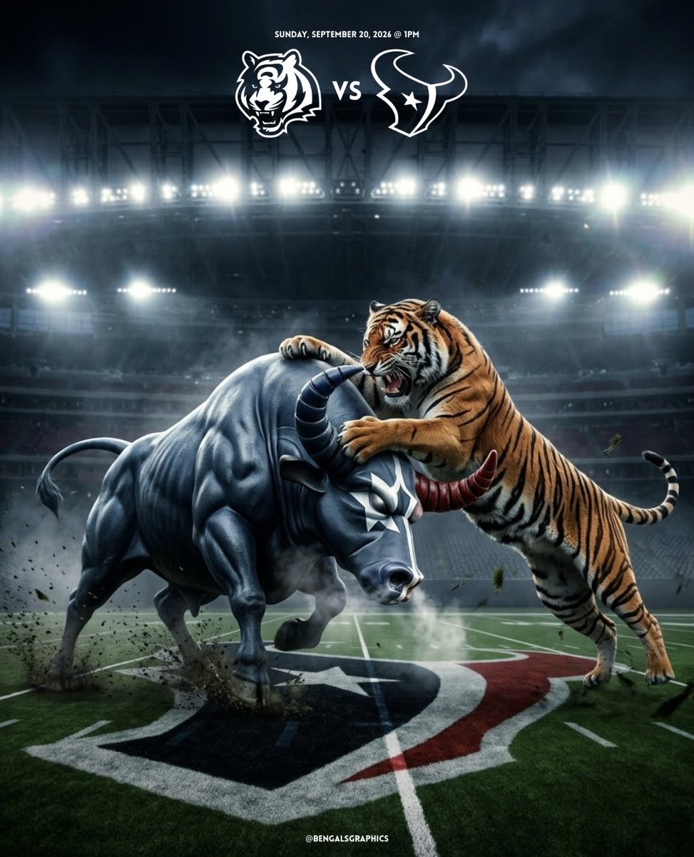 bengalsgraphic5's tweet photo. Next up on the hunt, the Houston Texans 🐅 https://t.co/S5ZeYiE0BY
