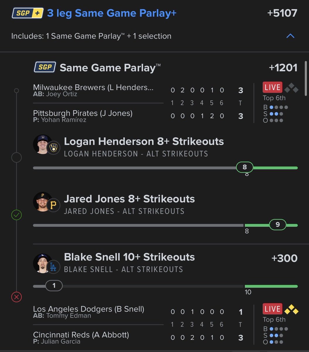 DottedDiceee's tweet photo. Insane that @FanDuelSports picks and chooses when they void certain players… Snell was done after the 1st inning. They can’t even honour this… do better FanDuel! https://t.co/MihfztZQZb