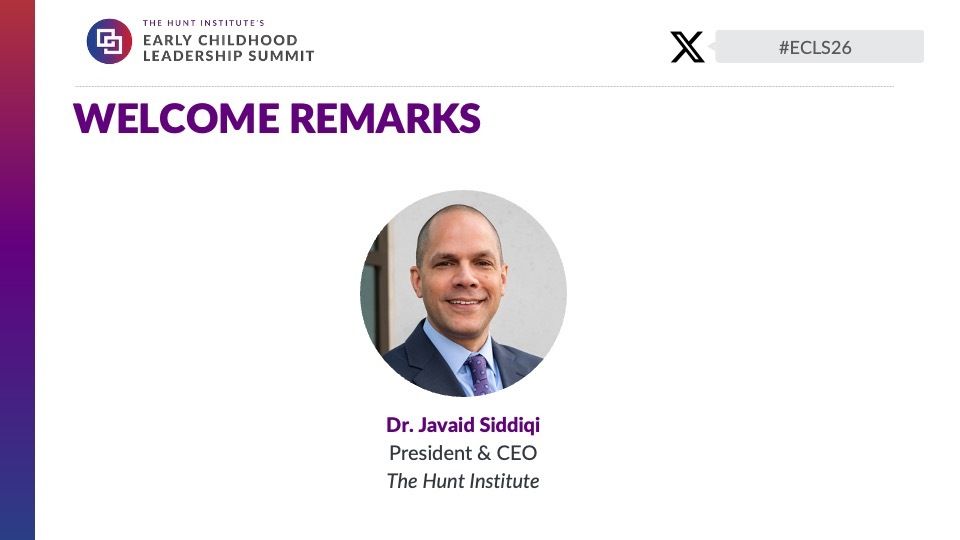 Hunt_Institute's tweet photo. Welcome to #ECLS26! The Hunt Institute is kicking off the Early Childhood Leadership Summit with welcome remarks from President & CEO Dr. Javaid Siddiqi (@jsiddiqi7) and Colorado Governor Jared Polis (@GovofCO)! Over the next three days, state leaders and policymakers are gathering to discuss solutions that strengthen outcomes for young children and families nationwide.