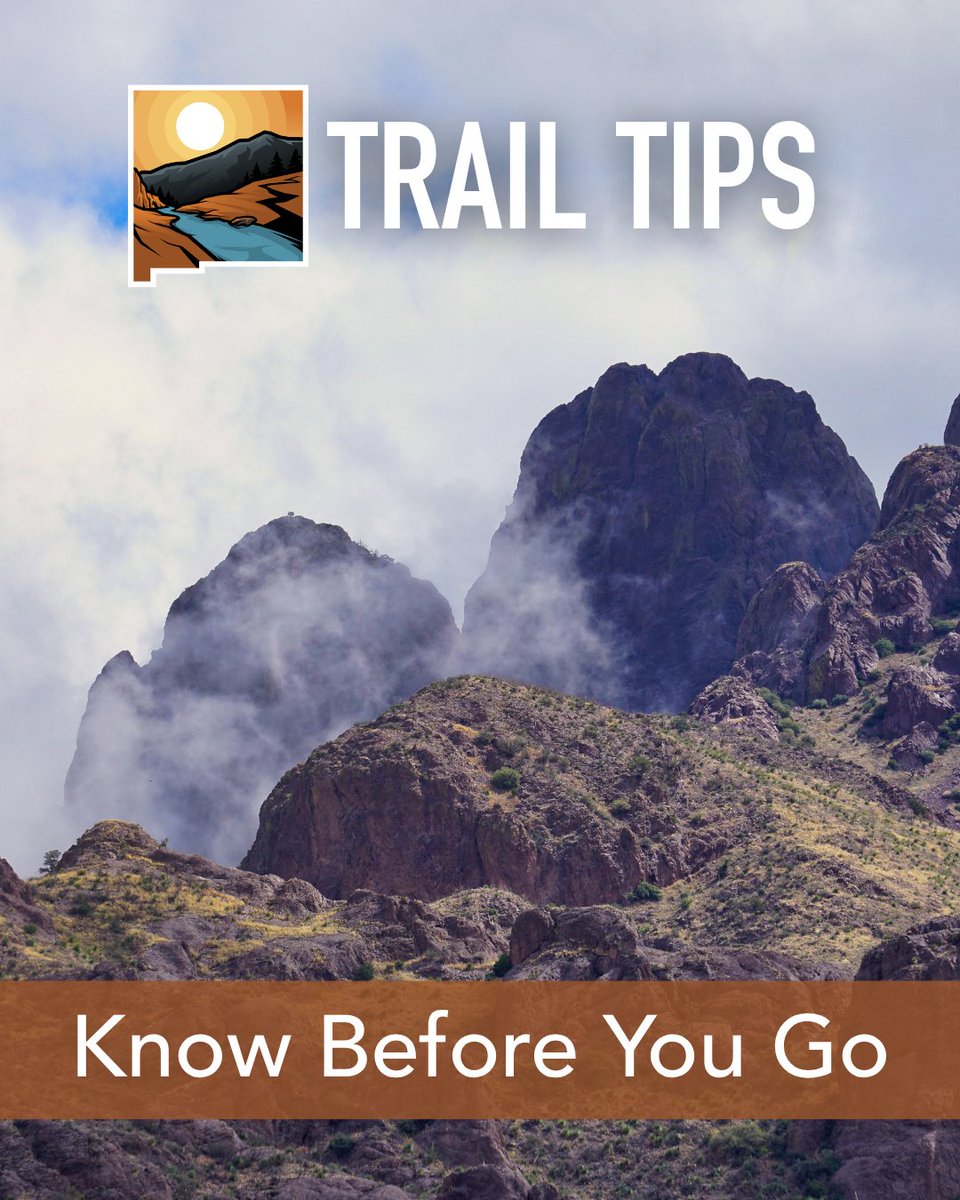 NMoutdoorrec's tweet photo. 🥾 #TrailTips: Know before you go!

A few minutes of planning can help your trip go smoothly and safely and protect the places where you recreate. Visit https://t.co/UcEhGEJwuw for resources.

#NMOutside #NMOutdoorRec #NewMexico #PlanAhead #OutdoorAdventures https://t.co/X6vIiBiXSh