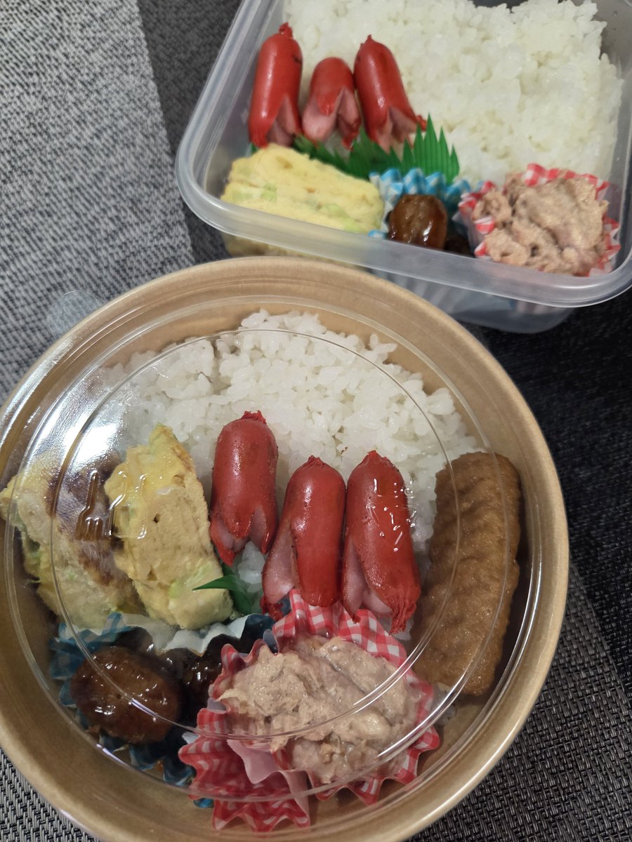 h0910y's tweet photo. おはようございます☀️
旦那からのリクエストでツナマヨでご飯を食べたい！っということで、たっぷりツナマヨ弁当になりました🤣
旦那弁当　高校生弁当 https://t.co/XdwCXrNTrY