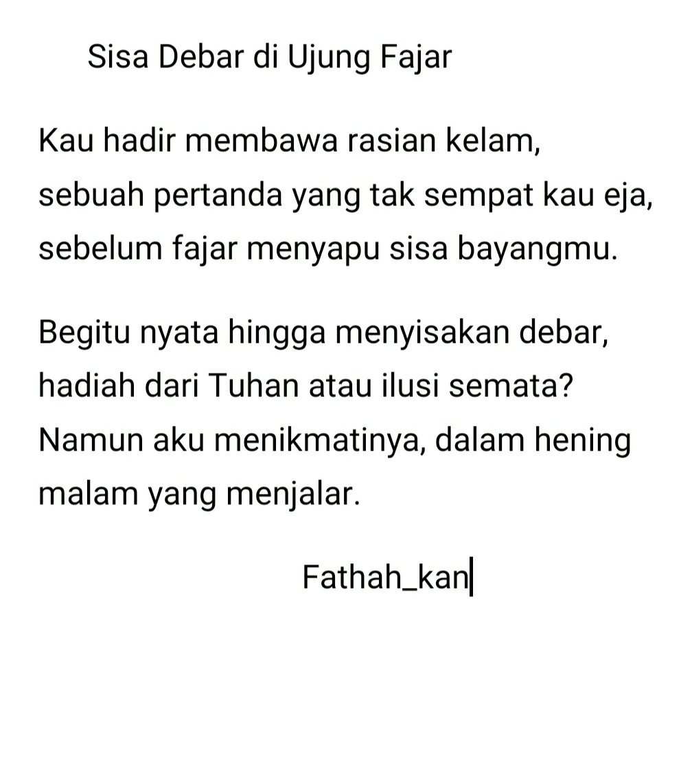 Fathah_kan's tweet photo. Hadiah dari tuhan atau hanya ilusi semata? Namun itu nyata.... https://t.co/w0OyXFSQo8