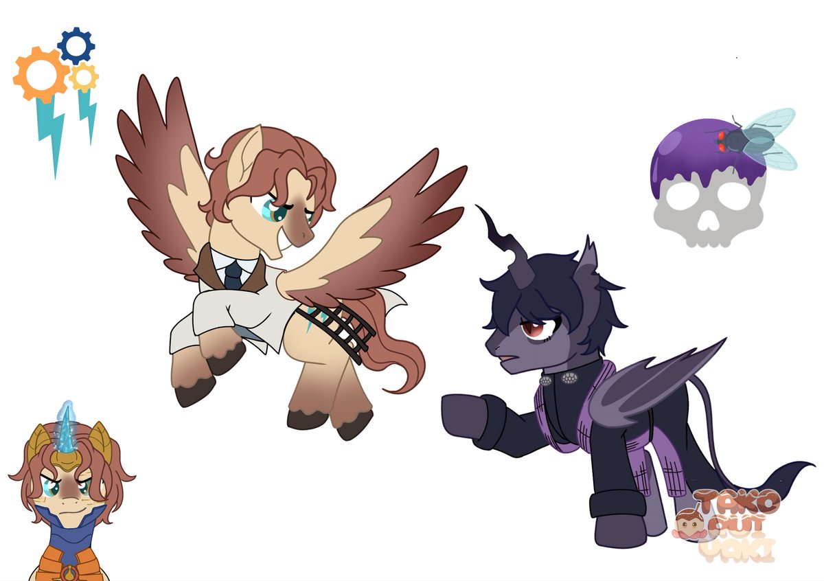 RuiTakoyaki's tweet photo. ROR X MLP🐎🐴
This took me an embarrassing amount of time since I’m not used to the Art Style 😭😭😭Just a random Nonsense after rewatching MLP.

Extra art with the Fan children too

#終末のワルキューレ #RecordofRagnarok #MLP #HadesQin #Beelniko #Poseikoji https://t.co/bRHorokZFC