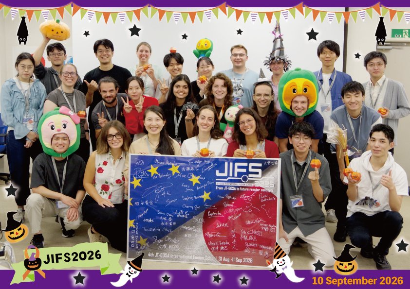 iterjapan's tweet photo. 先週まで那珂研で行われていた #JT60SA インターナショナルフュージョンスクール(#JIFS)は、全課程を修了し閉会となりました👏
参加してくれた🇯🇵日本と🇪🇺欧州の学生のみなさんにとって、有意義な時間になっていたら嬉しいです😊
今年も講師と学生の方々にITER Japanの広報グッズ一式をお渡しました✨ https://t.co/syCdOyOjtE