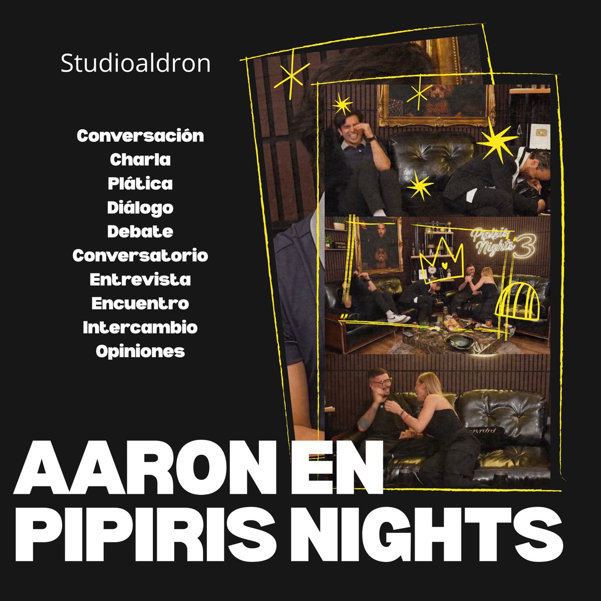 StudioAldron8's tweet photo. Iniciamos tendencia✨

Hoy sale el podcast en donde Aarón estará de invitado, y de seguro va estar divertido 

Palabra + frase 

AARON EN PIPIRIS NIGHTS https://t.co/qxDEskb2Rz
