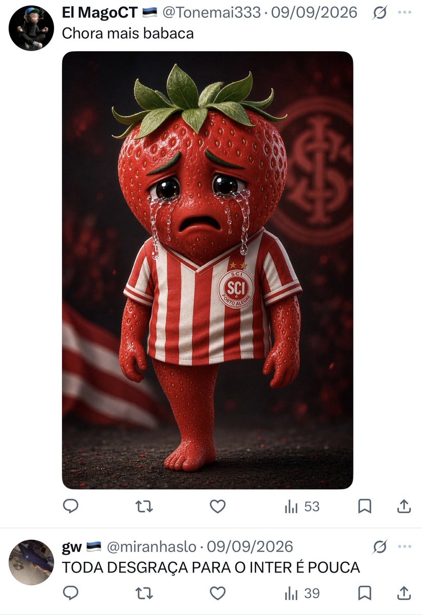 matheus_ramlim's tweet photo. Quando a CBF admitiu o erro na não expulsão esse era o nível da repercussão.

Eu acho é pouco. Que seja roubado todos os jogos se possível. https://t.co/hPK5VGFiM9