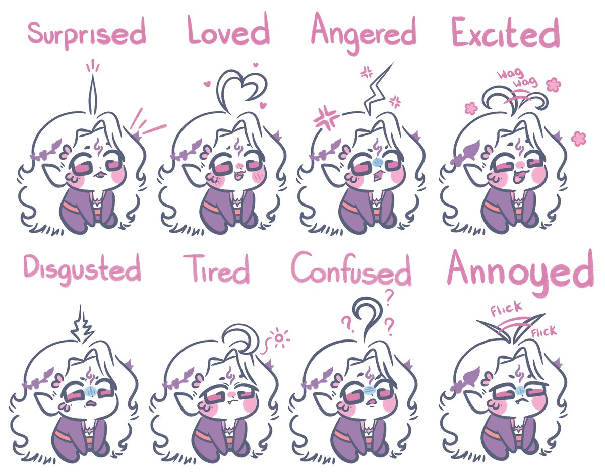 Abortius's tweet photo. Ahoge Mood Guide ✨🪷 https://t.co/GQgYTW9SDp