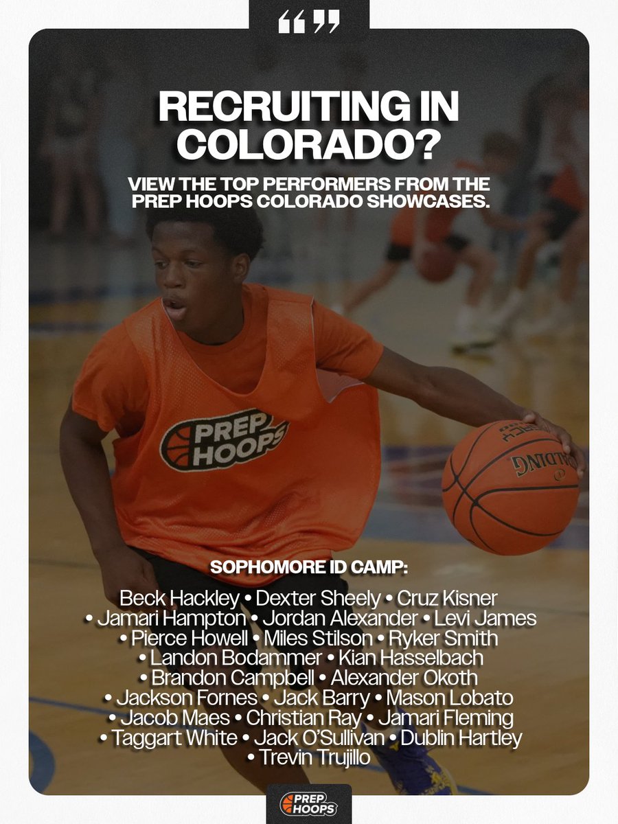 PrepHoops's tweet photo. Recruiting in Colorado?

Look no further. From the Freshman Showcase to the Sophomore ID Camp to The Expo, Colorado’s top talent showed out.

Still time to get on the court at a showcase ⤵️
https://t.co/MQSsFF8FsL https://t.co/PzQDam5XHO