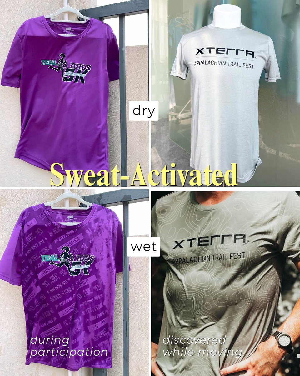 magicraceswag's tweet photo. Sun, Sweat, or Glow, which effect trigger actually works for your race swag? #RunningEvent #EventMarketing #EventExperience #RunningCommunity https://t.co/EZuoRn2aHF