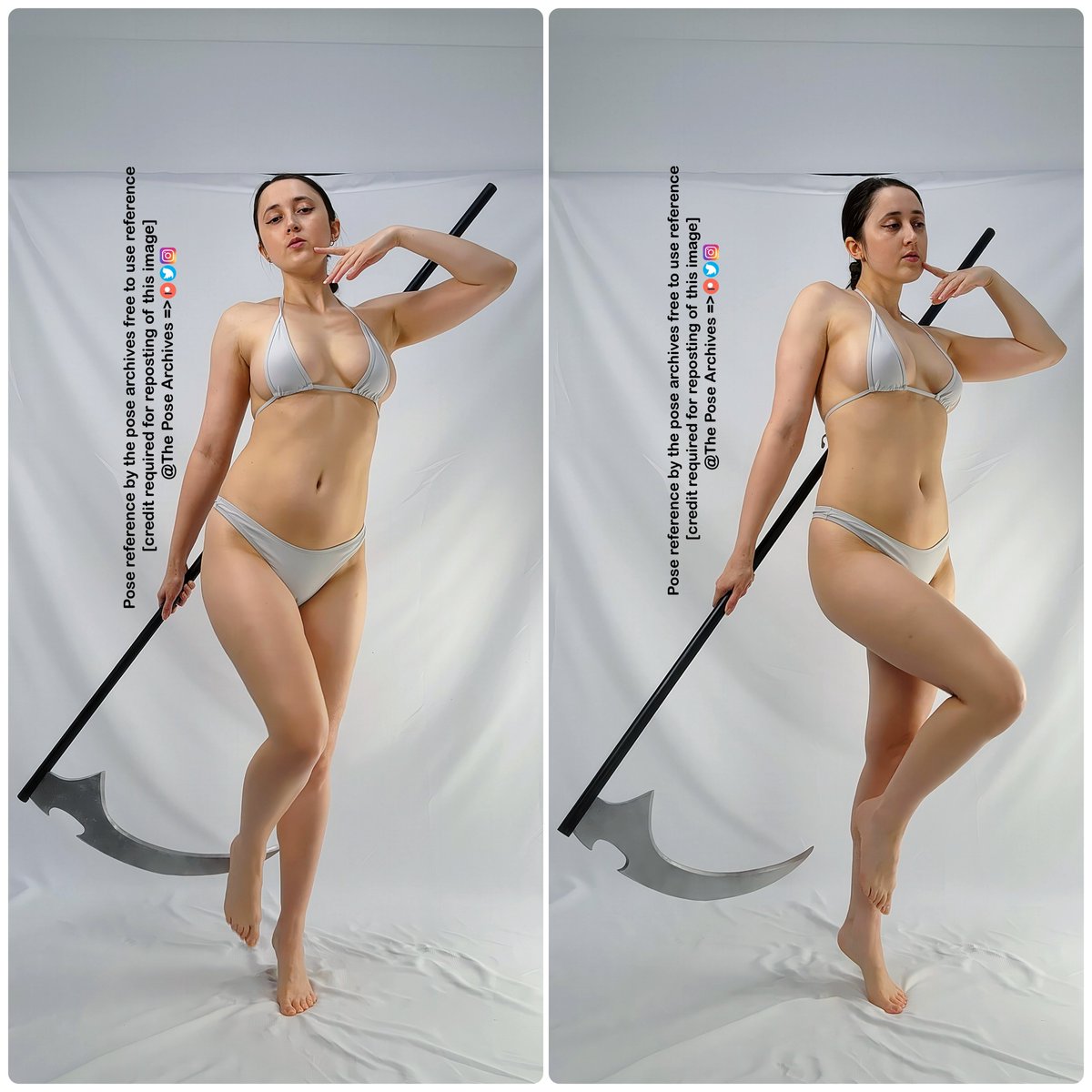 theposearchives's tweet photo. Pose reference!✏️
Standing/weapon/scythe https://t.co/eso1StT7pY