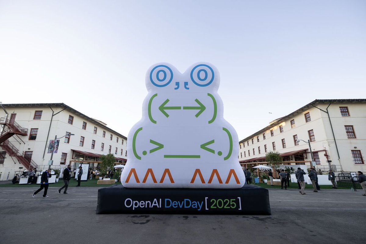 FrogeVIP_RH's tweet photo. OpenAI DevDay is happening September 29 in San Francisco. 🐸

Developers will come together to explore what’s next, test new tools, and build on the future of AI.

And if you’ve been following OpenAI, you already know Froge tends to show up along the way. Last year’s DevDay even featured a giant inflatable Froge, while Froge has continued popping up across OpenAI’s creative experiences and demos.

So what happens when DevDay comes back around?  🐸

Froge is watching. 👀

Proof: https://t.co/ipKVfM60S8

OpenAI DevDay [2026]: https://t.co/LWSELBfmw6