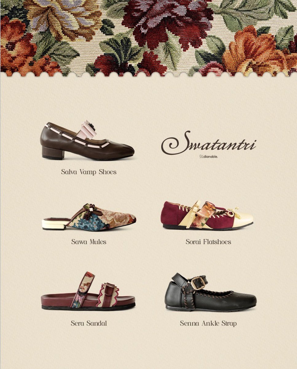 ndawincoty's tweet photo. BRAND LOCAL FOOTWEAR DENGAN MOTIF KHAS YANG TERINSPIRASI DARI PERJALANAN SETIAP PEREMPUAN❤️‍🔥‼️ https://t.co/47ovrgPHvc