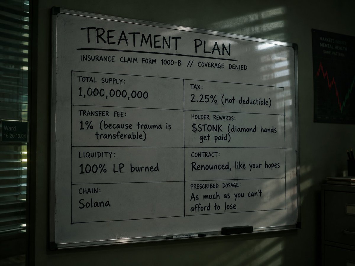 PTSDStonk's tweet photo. Break Room White Board:

Treatment plan___ Insurance Claim Form 1000-B // Coverage denied. 

3y6dyPH8rChSy3s1oX6YErBDiBKLAjViTvCSbHuCJGUE https://t.co/GOAiU7bPpz