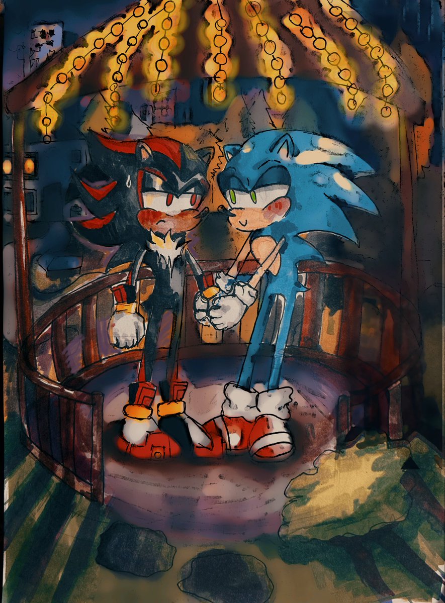 sawnic_x's tweet photo. Hedgies..,,,,, #sonadow trying to get used to drawing actual places so here’s the practice I <3 them #sonicthehedgehogㅤㅤㅤ https://t.co/cJSaQ3IHZu