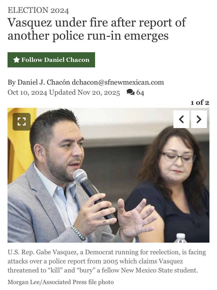 B26343B's tweet photo. @RepGabeVasquez @Gabe_NM @NMDEMS This must be what Gaybe means by fighting for New Mexicans..@NMSenate_GOP https://t.co/R49H0YuYyN