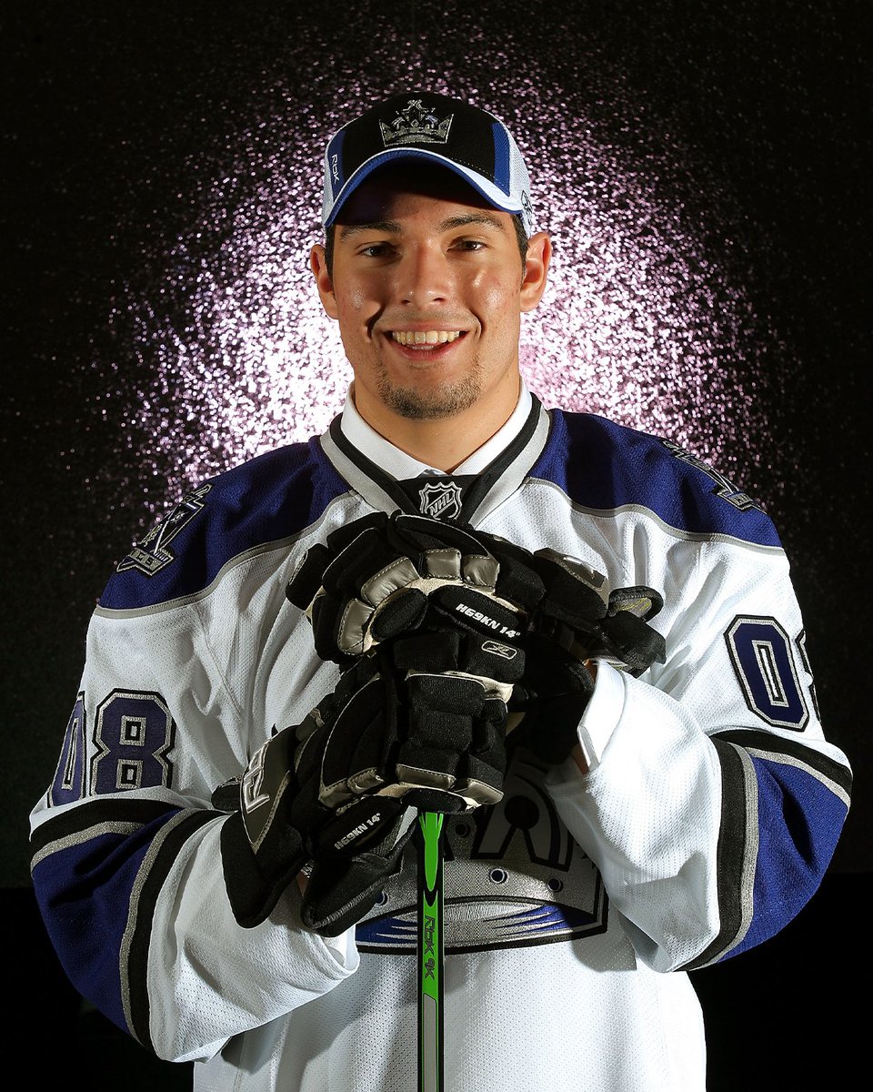 Drew Doughty after being selected second overall at the 2008 NHL Draft