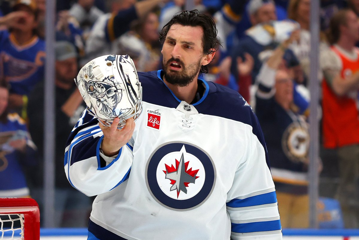BR_OpenIce's tweet photo. Connor Hellebuyck has been suspended by the Jets for not reporting to camp 😳

He publicly requested a trade in August https://t.co/8ThK8kk1dg