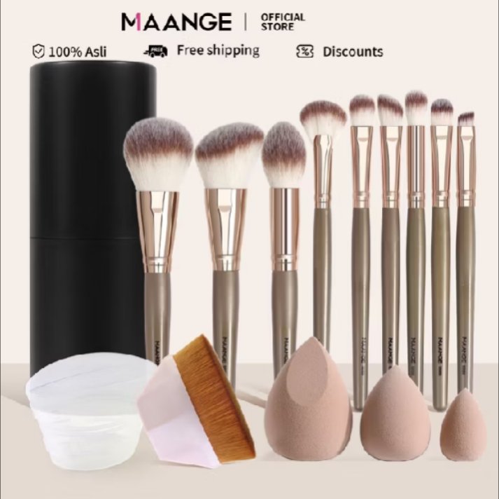 WorthTo_Buy's tweet photo. MAANGE 9 Pcs/Set Kuas Make Up Brush Make Up Concealer Foundation Kuas Rias Dengan Spons Kecantikan terdiri dari 9 pcs kuas dengan 7 pcs spons, bahan bulu kuas terbuat dari wol nilon lembut, spons memiliki bentuk miring dan tetesan air. https://t.co/mKpXqvs8Ru