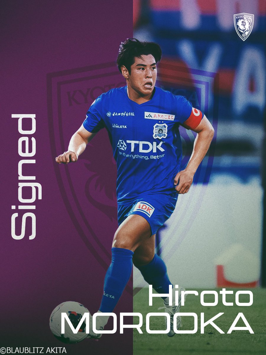 sangafc's tweet photo. 【ニュースリリース】
諸岡裕人選手 ブラウブリッツ秋田より完全移籍加入のお知らせ

🟣コメントはこちら🟣
https://t.co/iRlch5RlT6

#sanga #京都サンガ https://t.co/dFXBiEqAVb
