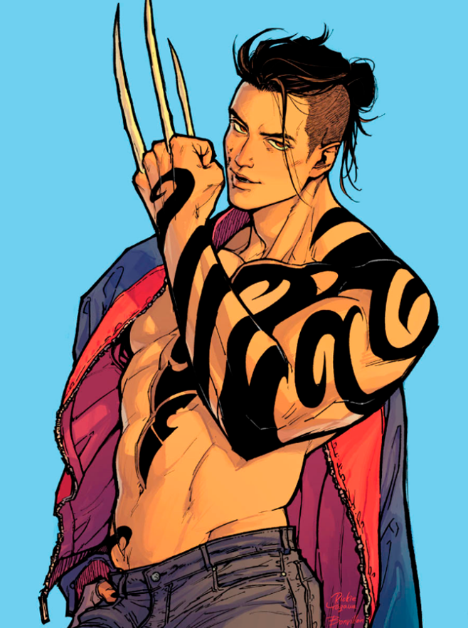 SiteJamesons's tweet photo. PAI ALIADO! Já que o Wolverine tá nos holofotes por causa do novo jogo e a nerdolada tá surtando e inventando pauta woke, bora lembrar de um detalhe que pouca gente comenta: o filho do Logan é bissexual.

Akihiro, mais conhecido como Daken, nasceu da relação do Wolverine com Itsu, sua ex-esposa japonesa. O cara herdou os poderes do pai, mas com alguns upgrades, como por exemplo: uma das suas garras sai direto do pulso e ele consegue influenciar as pessoas usando feromônios. É tipo o Logan na versão deluxe.

E eu acho bastante simbólico que o Wolverine, sempre visto como um macho alfa rabugento, seja pai de um homem bissexual, e não só o aceite, mas também o acolha. Isso quebra alguns estereótipos masculinos e heteronormativos e mostra que até os personagens mais “durões” podem ser aliados.

E pra quem não conhece, o Daken é aquele tipo de personagem que rouba a cena. Começou como vilão, é cheio de carisma e tem um histórico amoroso digno de novela, seja com homens ou mulheres, se rolou química, ele leva pra cama. Atualmente ele faz parte da X-Force do Cable e tá saindo com a Dinamite.

Nos siga para mais curiosidades sobre os X-Men.
