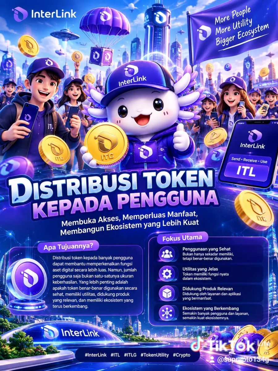 Suprapt59801861's tweet photo. DISTRIBUSI TOKEN KE PENGGUNA
Distribusi token ke banyak user bantu
kenalkan fungsi aset digital luas.
Jumlah user bukan satu-satunya ukuran
sukses. Penting: token dipakai sehat,
utilitas, produk relevan & ekosistem
tumbuh.
#InterLink #ITL #ITLG #TokenUtility #Crypto https://t.co/zVRKcsWpNx