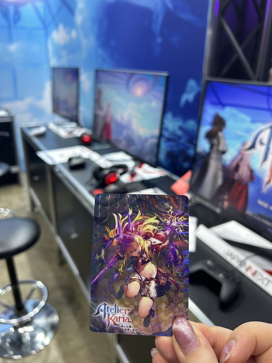 GustAtelierPR's tweet photo. ＼世界初試遊！🎮✨／

『#カリアのアトリエ ～夜の王国と追憶の道標～』が #TGS2026 で世界初の試遊出展！

謎に包まれたアラディスの地下世界を舞台に、
🔹アイテムを投げて道を切り開く探索
🔹「スタイルチェンジ」「つまみ食い」
🔹パリィとコマンドで進化したバトル
🔹一新された「調合」

など、本作ならではのゲームプレイをいち早く体験できます！

さらに、試遊いただいた方には
🎁「カリアの雨宿り」ASMR DLコード付きカード（ホログラムVer.）をプレゼント！

TGS2026にお越しの際は、ぜひコーエーテクモブースで『カリアのアトリエ』を体験してください✨
🔗 https://t.co/KB2RIPvZ1k

#TGS2026 #カリア