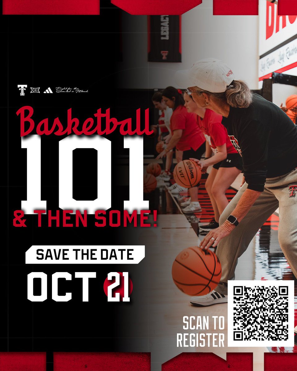 LadyRaiderWBB's tweet photo. BASKETBALL 101 & THEN SOME IS BACK!! 👠🏀✨
Join Coach Gerlich and Lady Raider Basketball for an exclusive, women-only night inside our program! Enjoy a behind-the-scenes look at Lady Raider basketball— while enjoying basketball, shopping, snacks, beverages and SO much more!
Grab your friends and come experience what it’s like to be a Lady Raider for the night!
🔗 Use the link in our bio to register NOW!