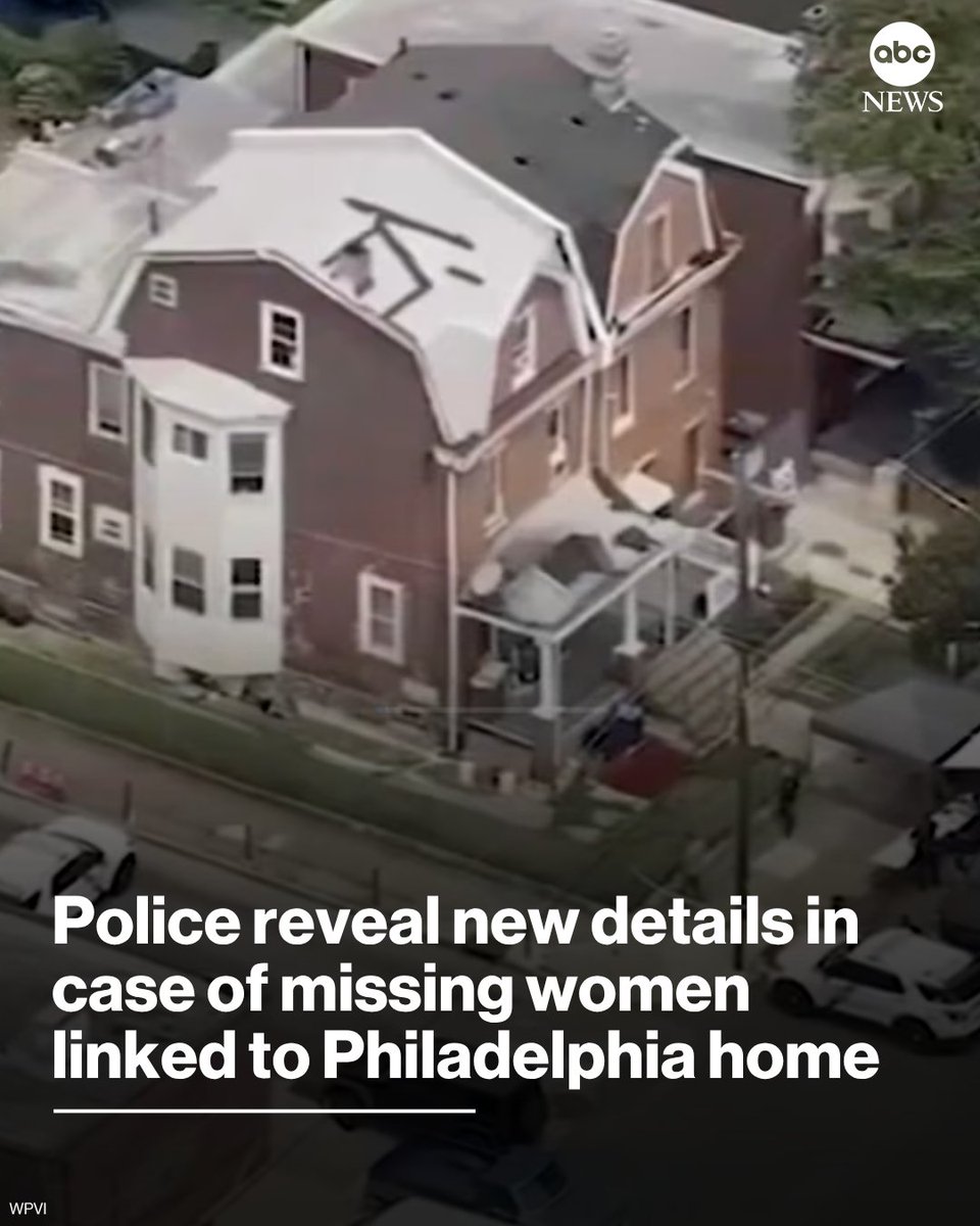 ABC's tweet photo. Police have released new details in the case of five missing women who've been linked to a Philadelphia home after images of the women appearing to be unconscious were recovered there.

Read more: https://t.co/37Mt81FKNH https://t.co/xMyS8zuAL2