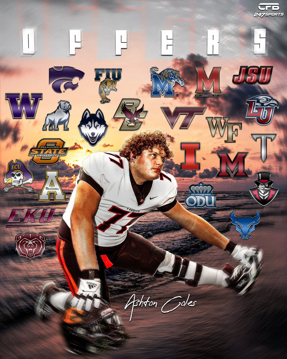 coachmom05's tweet photo. Ashton’s offers to date. @ashtonmcoles @RivalsHS https://t.co/4O5tMlcp7a