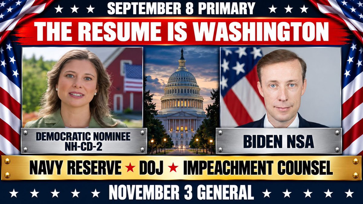 Lily4Liberty's tweet photo. I am running in NH02 against this Power Couple in DC. 

Maggie Goodlander &amp; Jake Sullivan. 

I have an huge uphill battle ahead &amp; all I have is you, the people. 

Can you please help me, an anti-communist firebrand, a DC outsider &amp; an American Patriot? https://t.co/bmmqHZUNXX https://t.co/yQU43585wn
