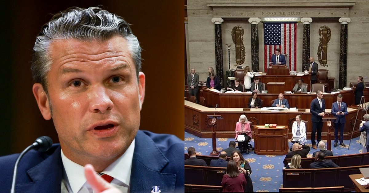 DemzDeliver's tweet photo. 🚨 BREAKING: Democrats now officially have the votes to impeach Pete Hegseth.

In response, Mike Johnson immediately cancelled all Congressional votes until after the midterms. https://t.co/FVd6p3y27O
