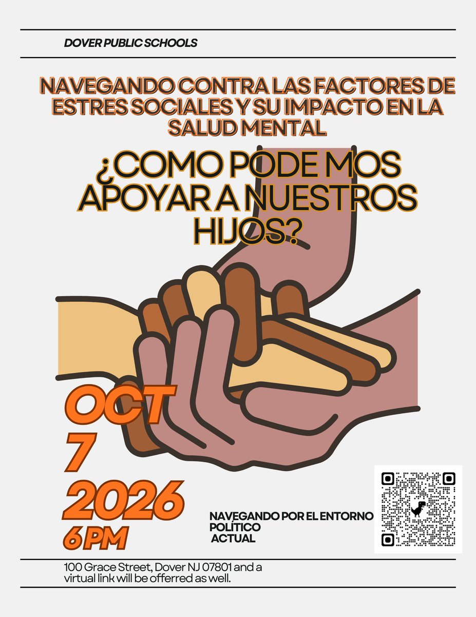 EDETIGERS's tweet photo. 🧡 Join Dover Public Schools on October 7 at 6 PM for Navigating Societal Stressors &amp; Their Impact on Mental Health: How Can We Support Our Children? This important conversation will focus on supporting children while navigating today’s challenges. @LJaime13 https://t.co/hR5bWmBBVv