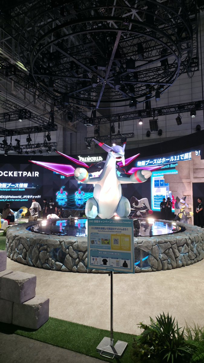 azio_group's tweet photo. パルワールドTGSブースでかい！
#ポケットペア https://t.co/mIHtTtIPvE