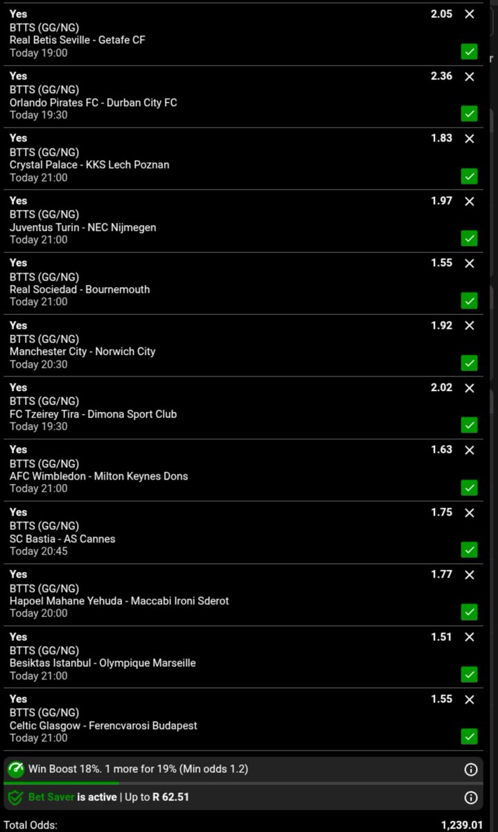 waalyd's tweet photo. 👉 Thursday Night BTTS 👈

📈 1200 Odds

🏟️ 12 Games

✈️ 19:00 Kick 📴

📝 BW72F752E3 https://t.co/4OBfuj6OQB