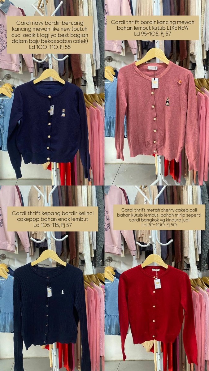 jiminsgirl95_'s tweet photo. ✨ Thrift cakep, harga merakyat! Murce, kece, stok terbatas—gas order sebelum keduluan! 🔥🛍️
#Medan #OOTD #zonauang #Trhift #outfitkece https://t.co/tlx8oeHerz