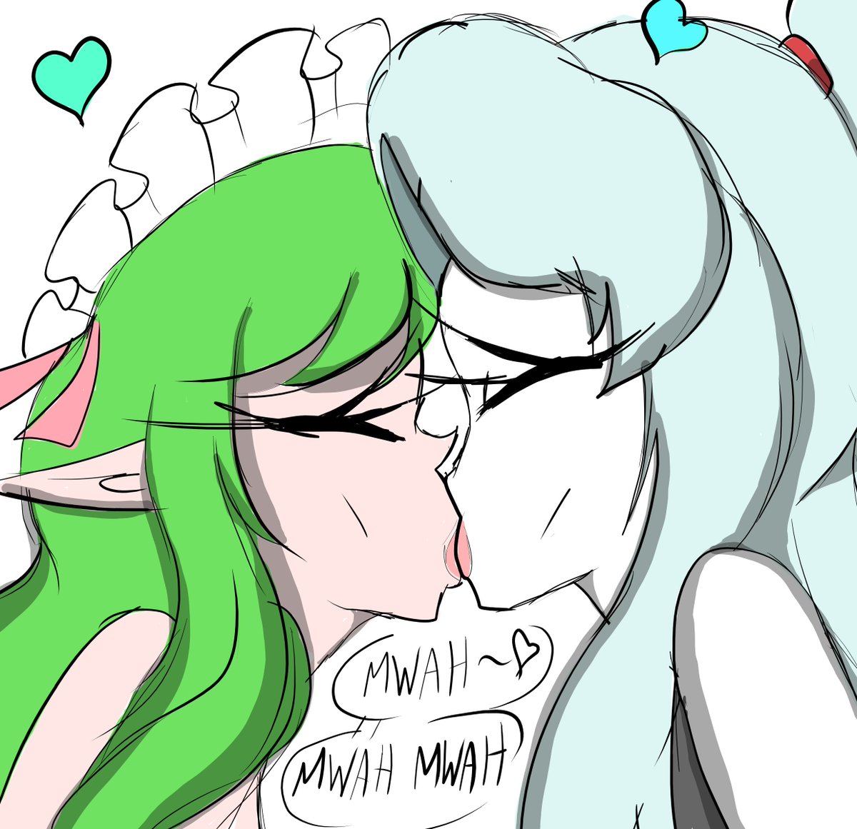 Frootitus's tweet photo. Just wanted these two to kiss (Leaf x Angela)
#Blacksouls #Lobotomycorp https://t.co/Wu4uEBeBN8