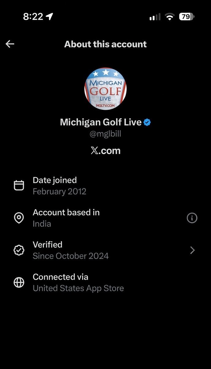 The_DailyGolfer's tweet photo. @mglbill @CabranaMan @CabranaMan he tried changing it now but he's from India 😂😂😂 https://t.co/ktMpApfXcu