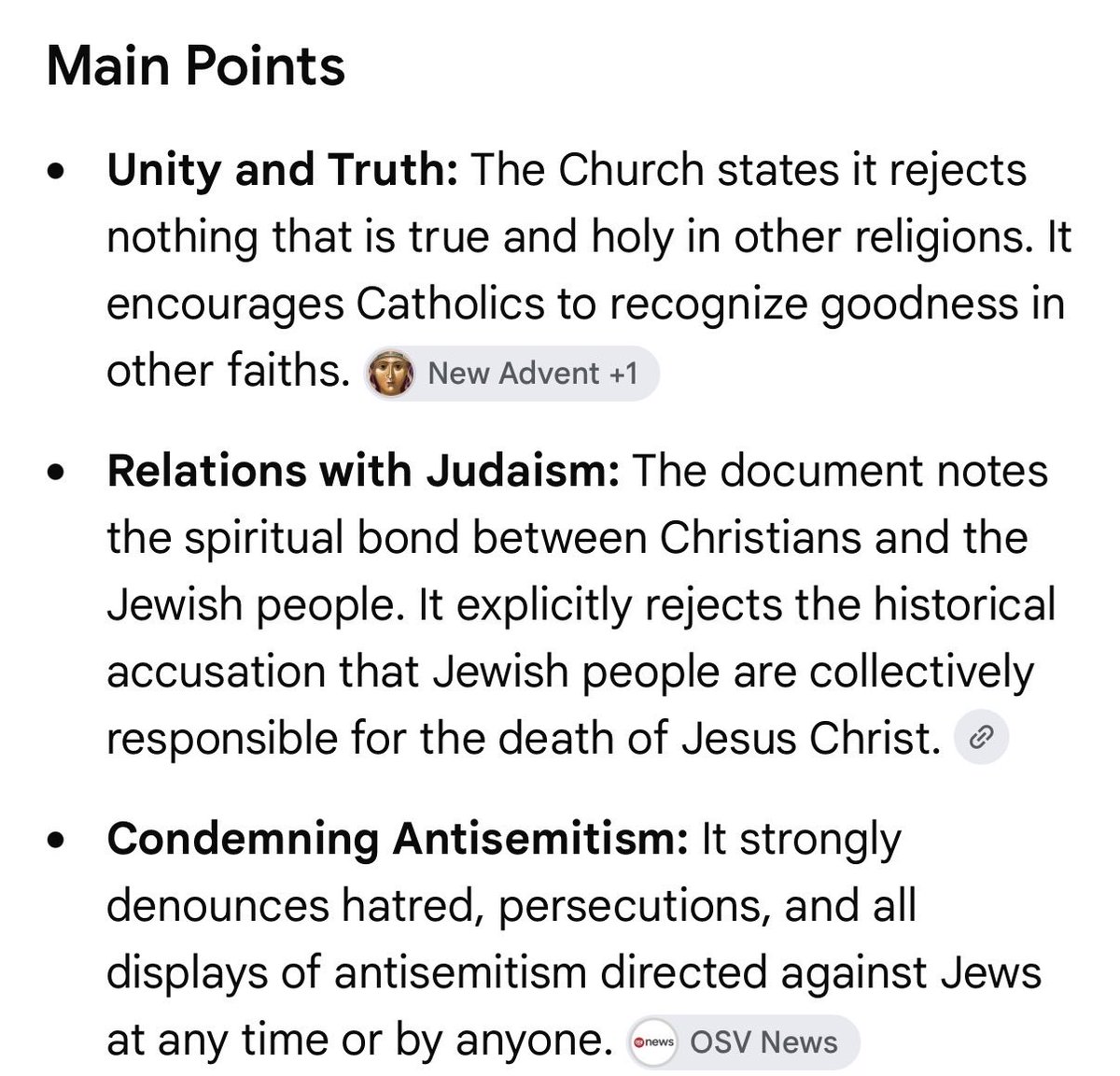 Uncommonsince76's tweet photo. Somehow I actually didn’t know that converso Jews literally infiltrated the Catholic Church and wrote the declaration (Nostra Aetate) that essentially destroyed Catholicism from the inside out. 

I knew they were involved but the fact that they literally wrote the declaration….  

I mean come on. They turned it from a respectable religion into another tool of Jewish globalism.
