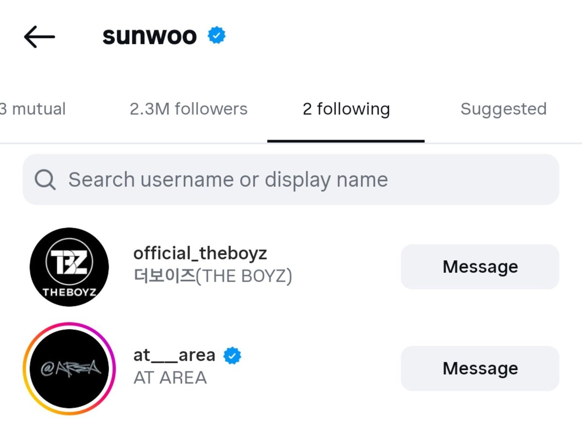 ksw_updates's tweet photo. sunwoo has archived all of his instagram posts and is now following only the boyz and at area official accounts https://t.co/69QpapoBvh